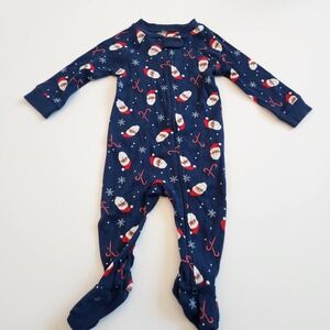 Baby Sleep N Play Pajamas Christmas Santa Candy Cane Snowflake 3M-6M NWT